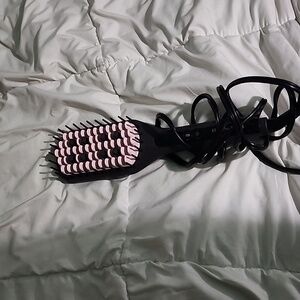 Hair brush straightener